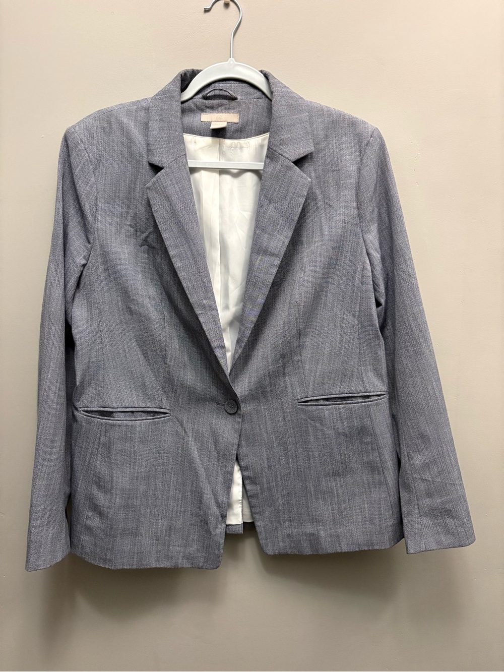 H&M Light Blue Pinstripe Single-Button Blazer